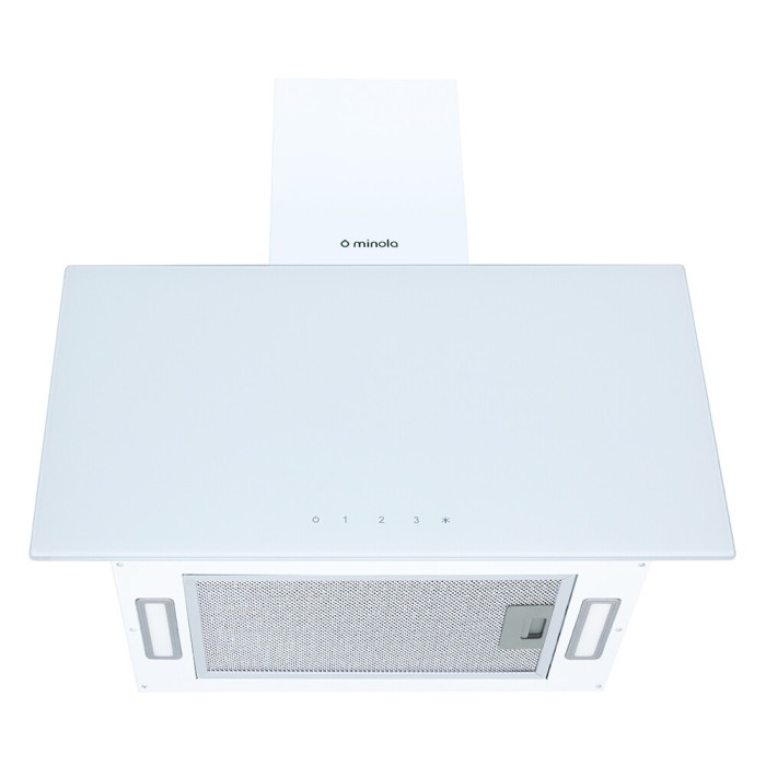 Витяжка декоративна похила MINOLA HVS 6744 WH 1100 LED