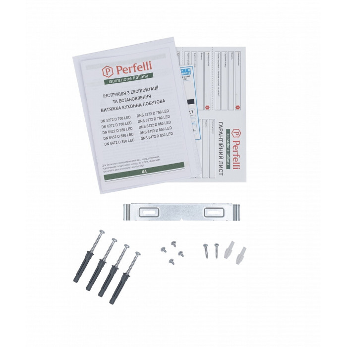 Витяжка декоративна похила PERFELLI DN 6272 D 700 BL LED