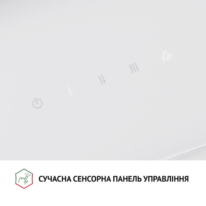 Витяжка декоративна похила PERFELLI DNS 6482 D 850 WH LED
