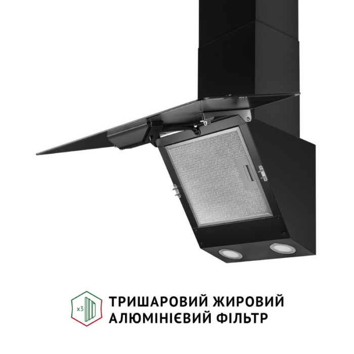 Витяжка декоративна похила PERFELLI VICCO 6HM NERO