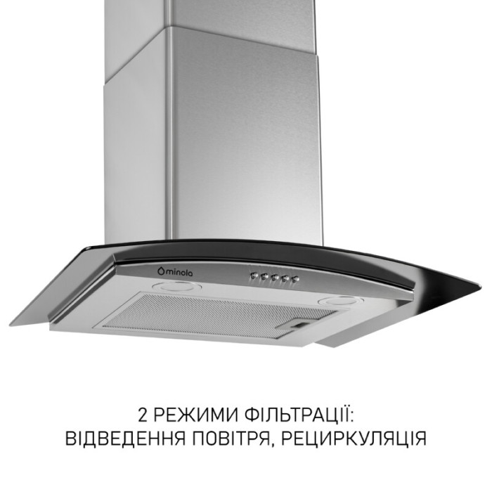 Витяжка декоративна зі склом MINOLA MTG 6242 I LED