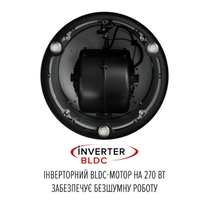 Витяжка острівна PERFELLI DESIGN ISOLA 35 NERO SILENZIO