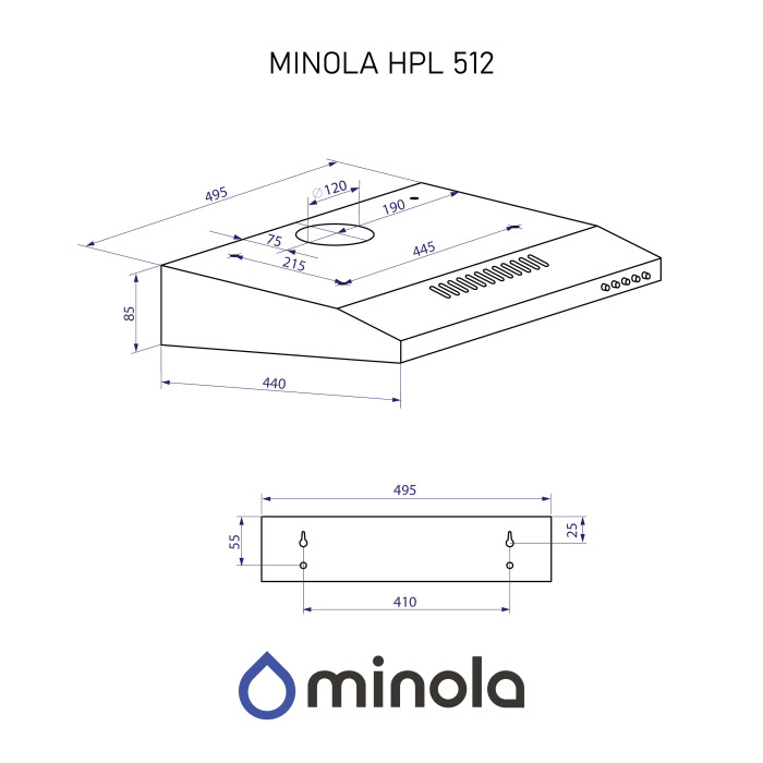 Витяжка плоска Minola HPL 512 I