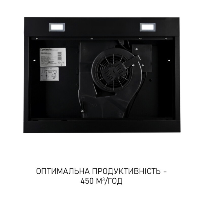 Витяжка плоска Minola HPLS 612 BL