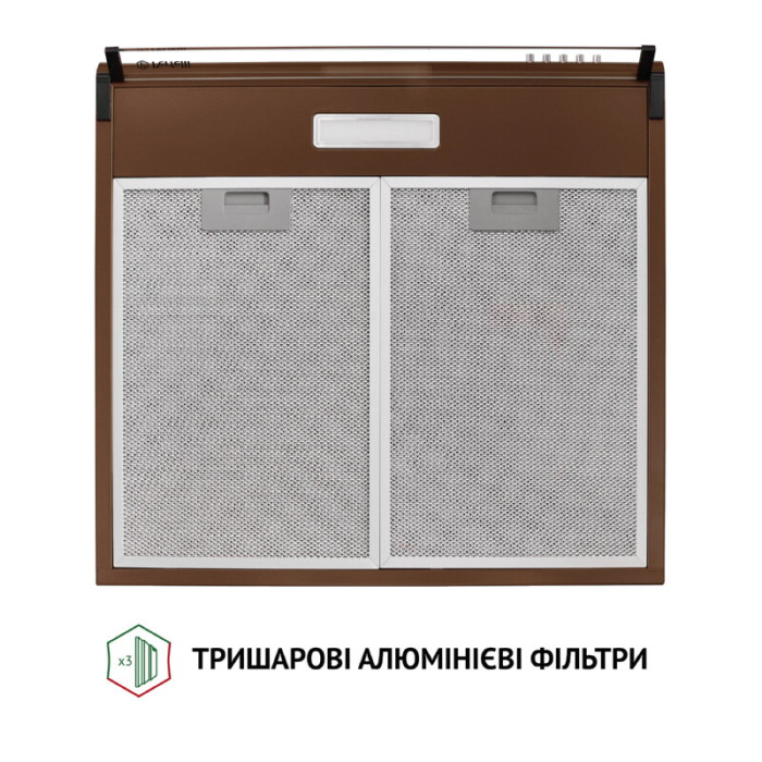 Витяжка плоска PERFELLI PL 5144 Dark BR LED