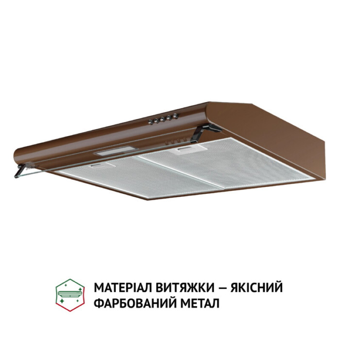 Витяжка плоска PERFELLI PL 6144 Dark BR LED