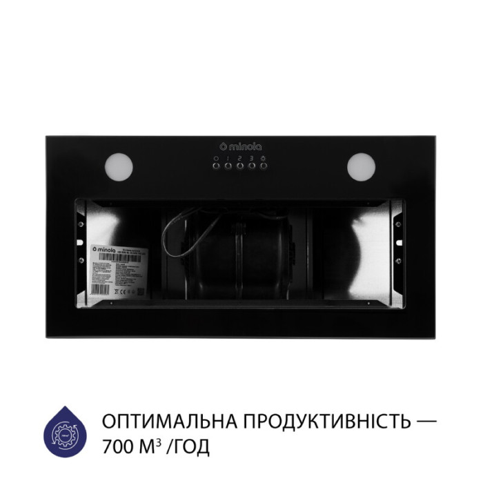 Витяжка повновбудована MINOLA HBI 5262 BL GLASS 700 LED