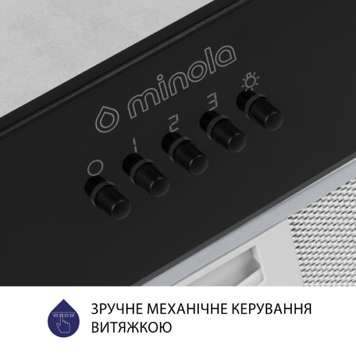 Витяжка повновбудована MINOLA HBI 52621 BL GLASS 700 LED