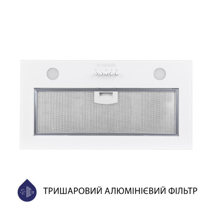 Витяжка повновбудована MINOLA HBI 52621 WH GLASS 700 LED