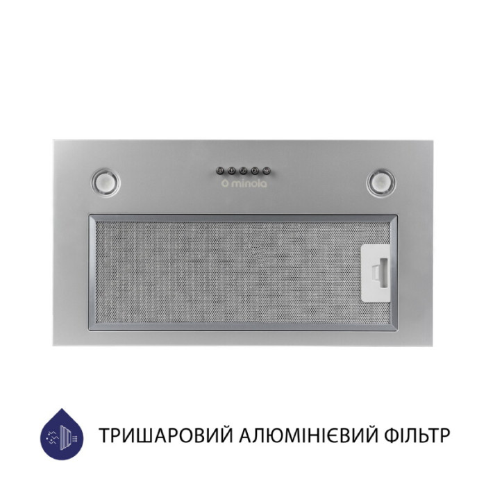 Витяжка повновбудована MINOLA HBI 5327 GR 800 LED