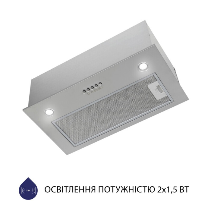 Витяжка повновбудована MINOLA HBI 5327 GR 800 LED