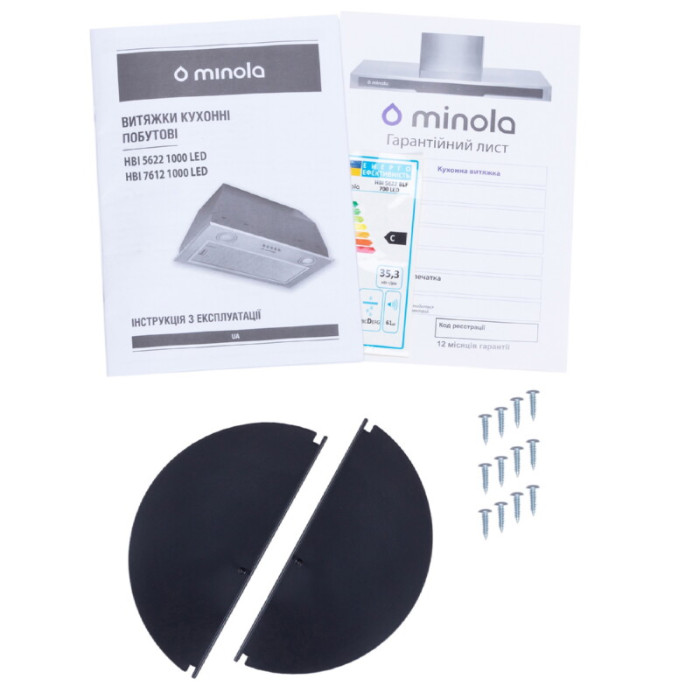 Витяжка повновбудована MINOLA HBI 5622 BLF 1000 LED