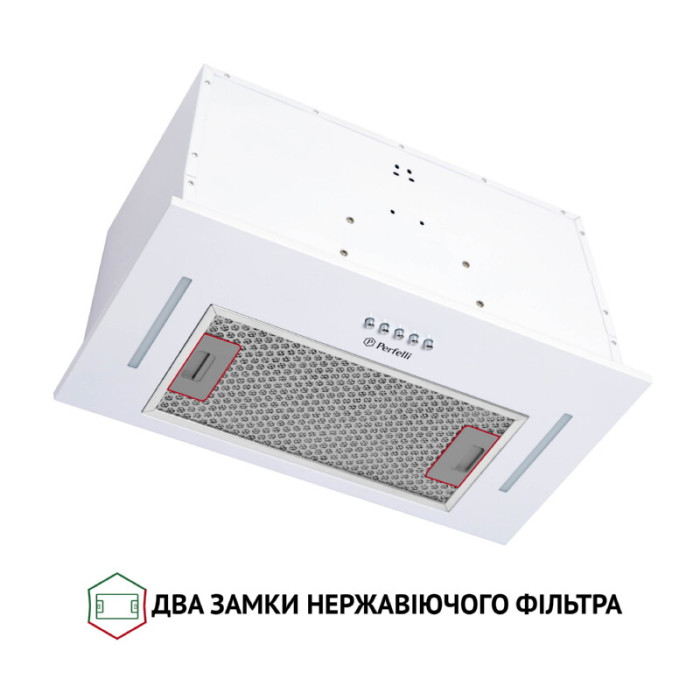 Витяжка повновбудована PERFELLI BI 5653 WH 1000 LED