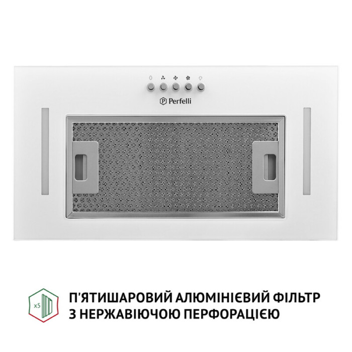 Витяжка повновбудована PERFELLI BI 5684 WH 1000 LED