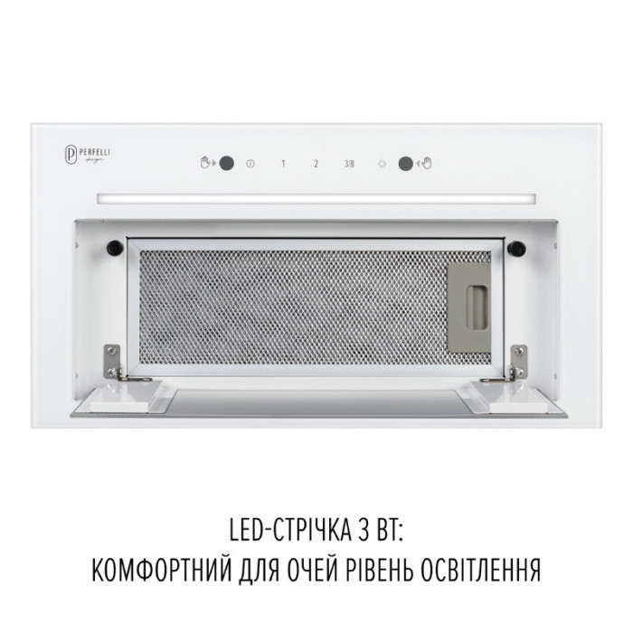 Витяжка повновбудована PERFELLI DESIGN FILINI 5 BIANCO SILENZIO