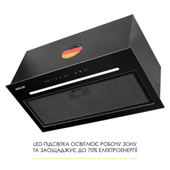Витяжка повновбудована WEILOR LUNA WBG 58 BLACK