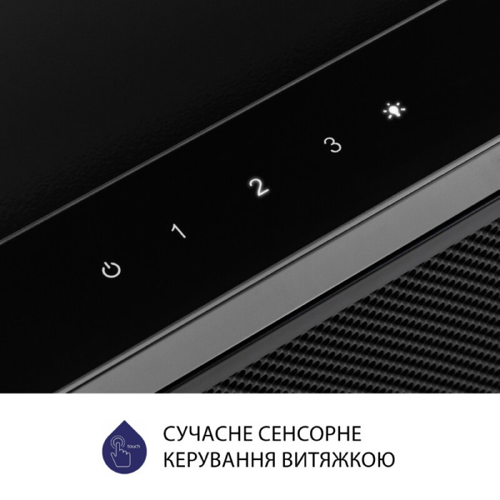 Витяжка телескопічна MINOLA HTLS 6634 BLF 1000 LED GLASS