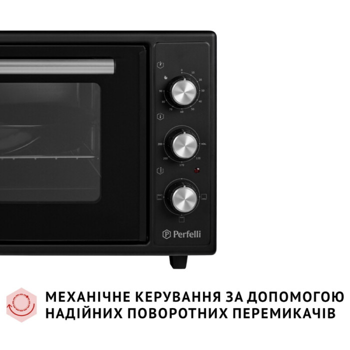 Електрична піч PERFELLI CLASSIC 37 BLACK