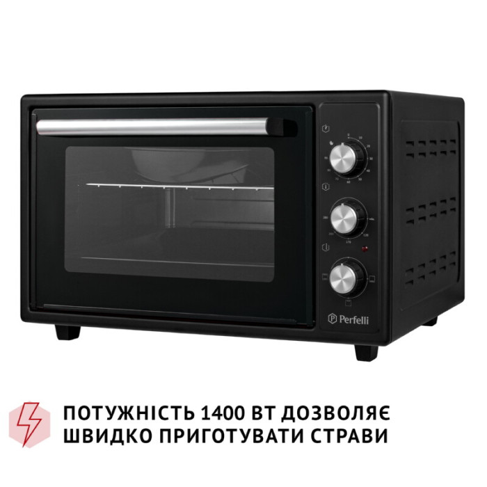 Електрична піч PERFELLI CLASSIC 37 BLACK