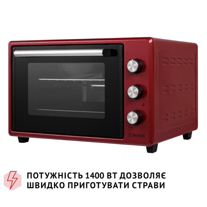 Електрична піч PERFELLI MIRAGE 37 RED