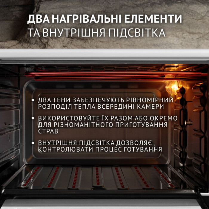 Електрична піч PERFELLI MIRAGE 37 WHITE