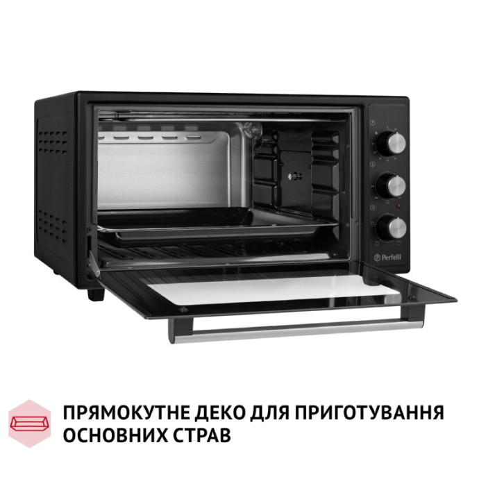 Електрична піч PERFELLI MIRAGE 48 BLACK