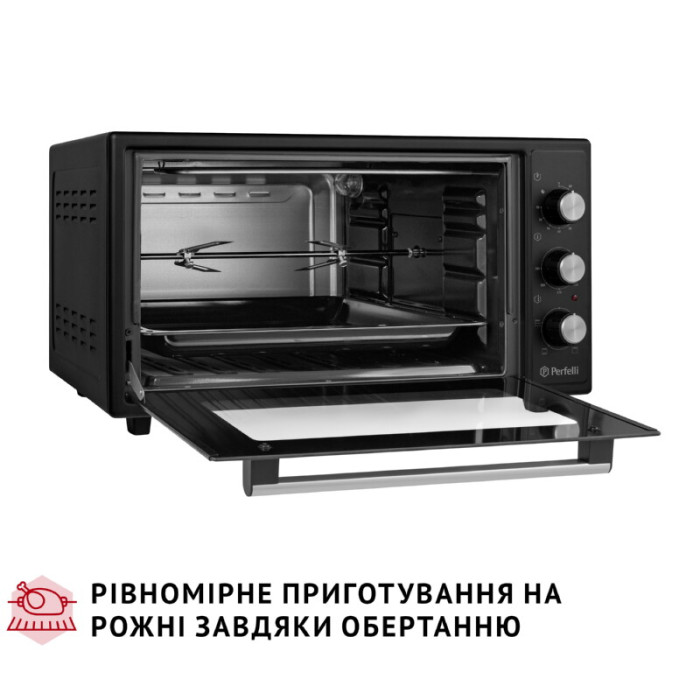 Електрична піч PERFELLI MIRAGE 48 BLACK