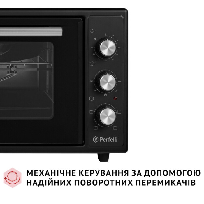 Електрична піч PERFELLI MIRAGE 48 BLACK
