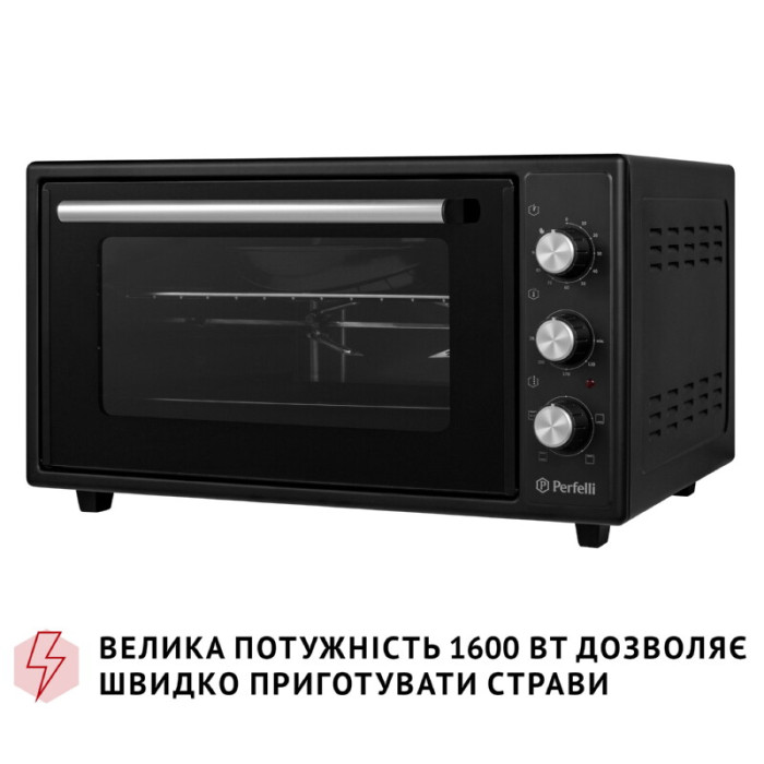 Електрична піч PERFELLI MIRAGE 48 BLACK
