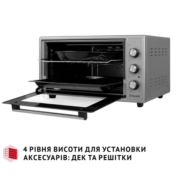 Електрична піч PERFELLI MIRAGE 48 GREY