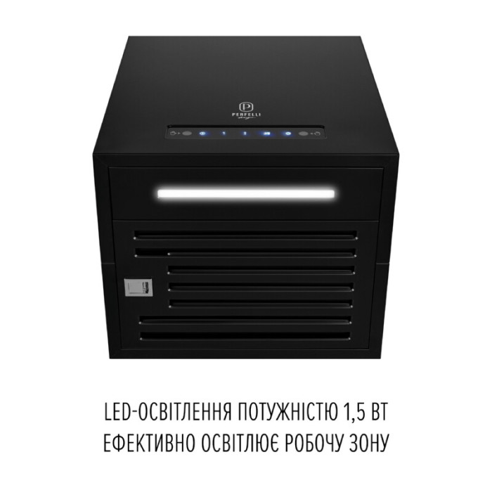 Витяжка острівна PERFELLI DESIGN QUATTRO 41 NERO SILENZIO